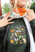 nature embroidered sweatshirt