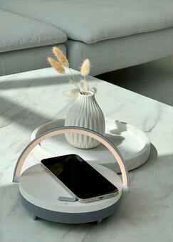 Wireless charging bluetooth speaker Smart LED Clock