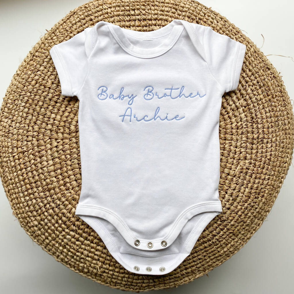 Personalised Embroidered Sibling Babygro