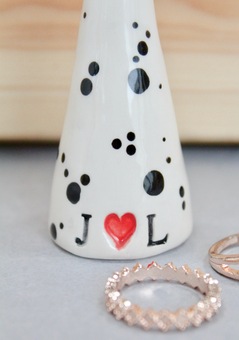 Personalised engagement gift, wedding ring holder