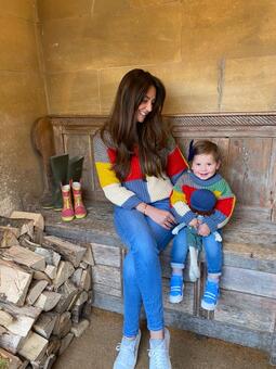 Rebecca and Poppy Matching Squares Jumper
