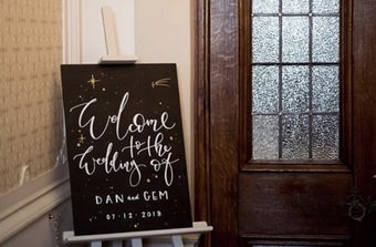 Chalkboard Style Welcome with a personal touch