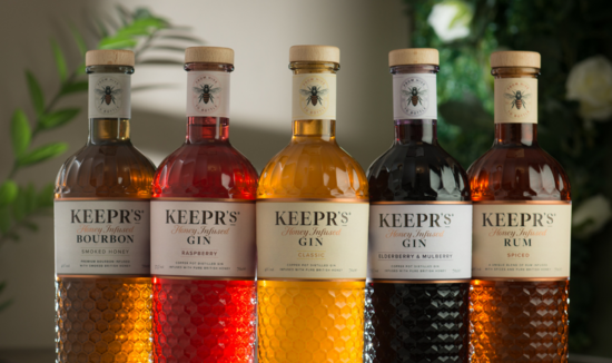 Keepr's Classic London Dry Gin infused with 100% British Honey