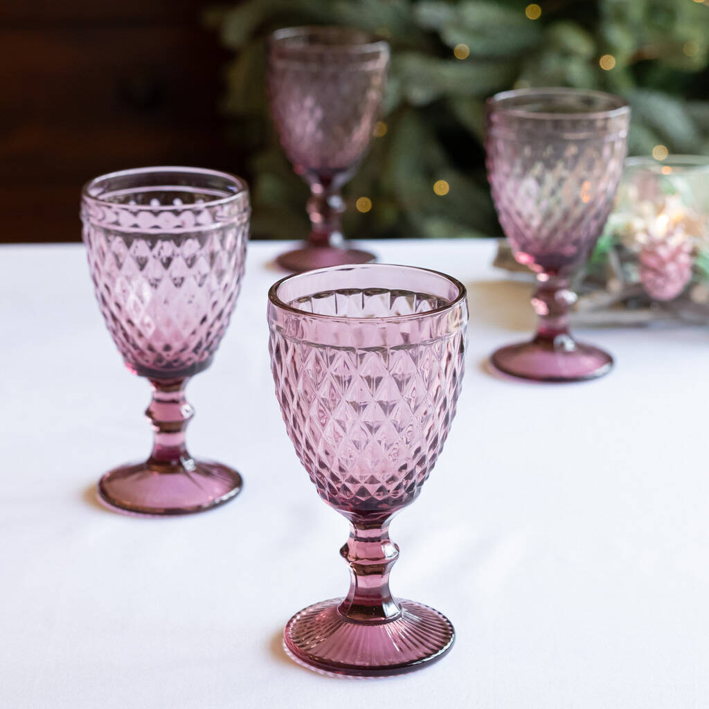 Set Of Four Luxury Rouge Wine Glasses