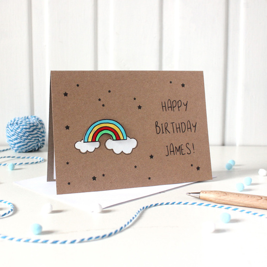 Little Silverleaf Rainbow Birthday Card