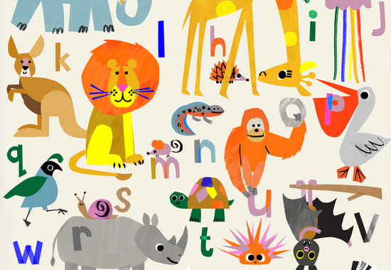 Animal Alphabet Nursery Print