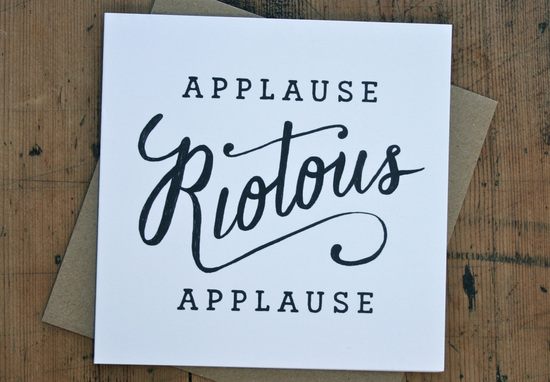 'Riotous Applause' Congratulations Card