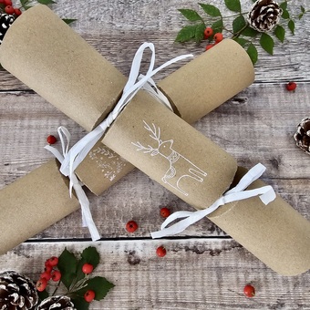 Plastic free, sustainable, handmade Christmas Crackers 