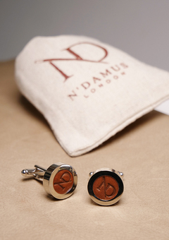 N'Damus London Leather Cufflinks