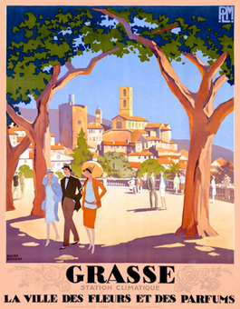 town of Grasse world capital of perfume poster 
