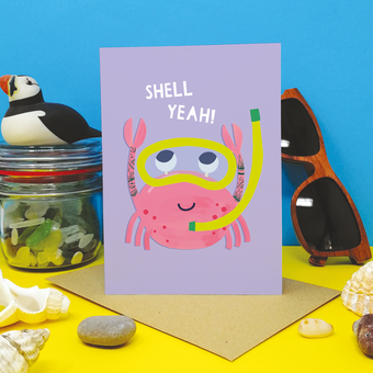 Shell Yeah card by Whale & Bird