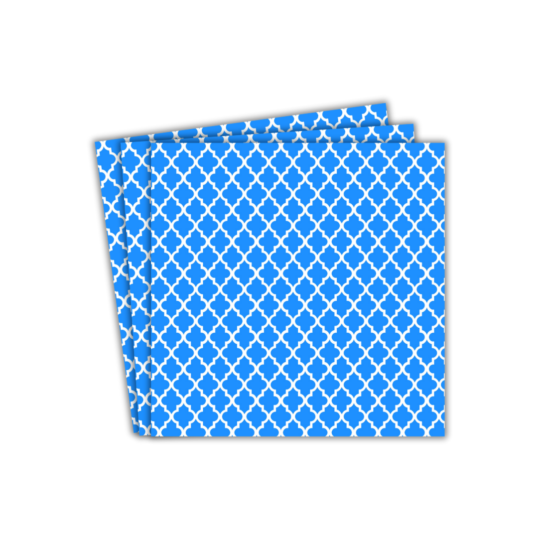 Quatrefoil Party Paper Napkins 20pk Blue