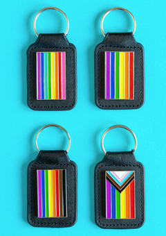 LGBTQ+ flags leather key fobs