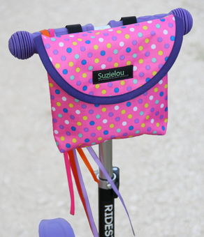 Pink Spotty Handlebar Bag
