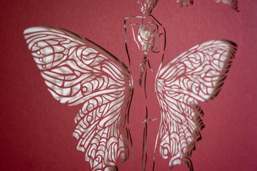 Empowering spiritual wall art. Butterfly art.
