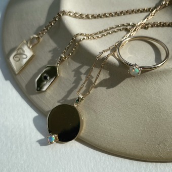 Gold & Opal pendants and rings
