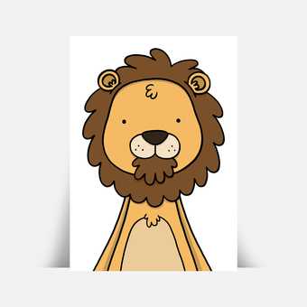 Safari Lion Print for Nursery / Playroom
