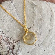 The Hexagon Citrine Necklace 