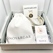 Snovargar packaging, luxury gift wrapping, gift box, dog collar gift wrapping
