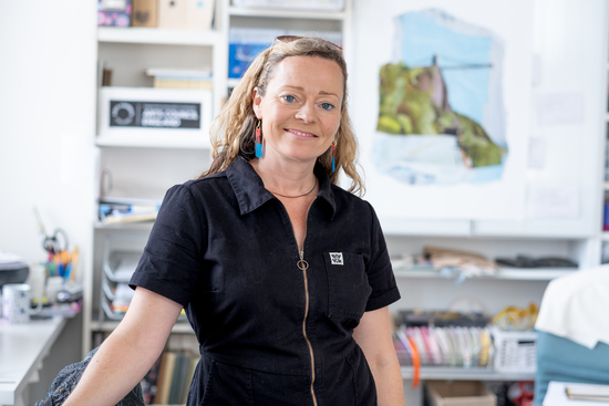 Zoe in her studio