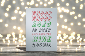 Whoop Whoop Breakout the Wine Card