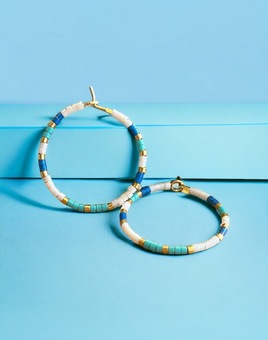 Hooples Marine beaded hoops