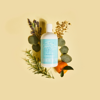 the shampoo with natural ingredients, eucalyptus, clementine, rosemary and camomile
