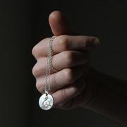 silver Yogi pendant 