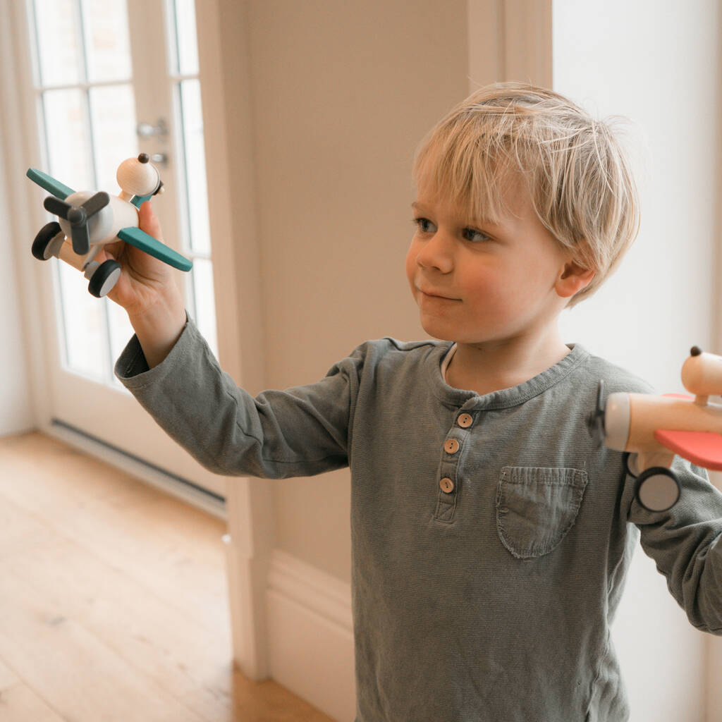 Little Tribe Set Of Two Wooden Aeroplanes - Age One+