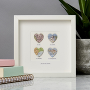 Four Hearts Map Picture