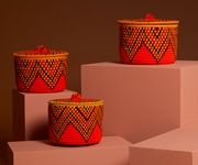 Zan Artefacts Naneh basket set in orange