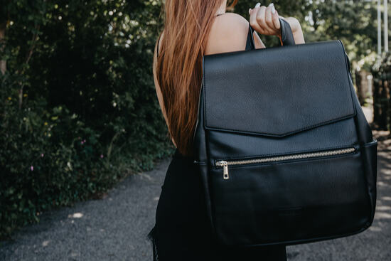 London-Olivia Backpack changing bag in black
