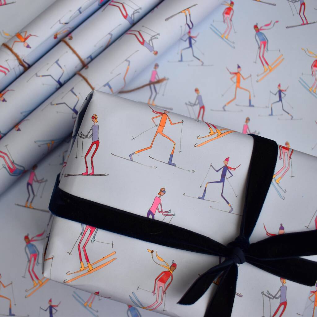 Skiing Wrapping Paper