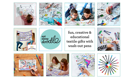 fun, creative & educational textile gifts with wash-out pens