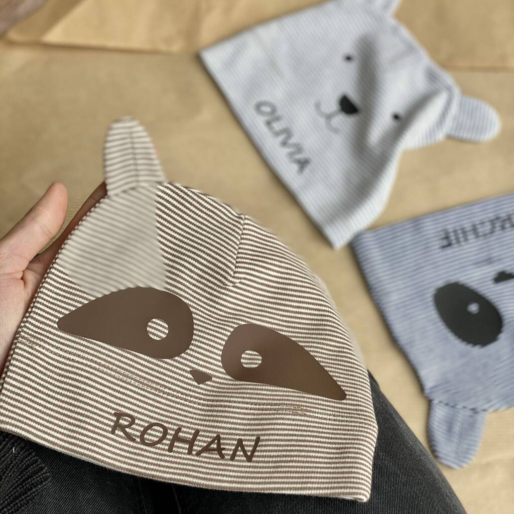 Personalised Animal Baby Hats