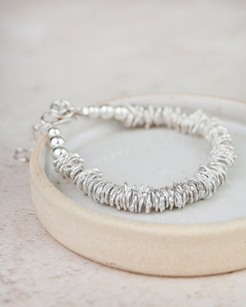 Sterling Silver Large Nugget Bracelet