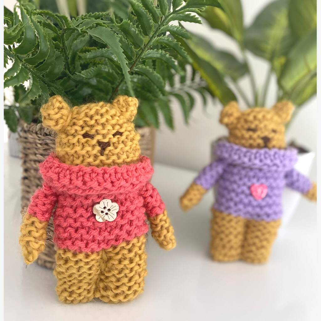 Gingerbread Teddy Knitting Pattern