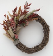 Autumn inspired dried flower wreath 
