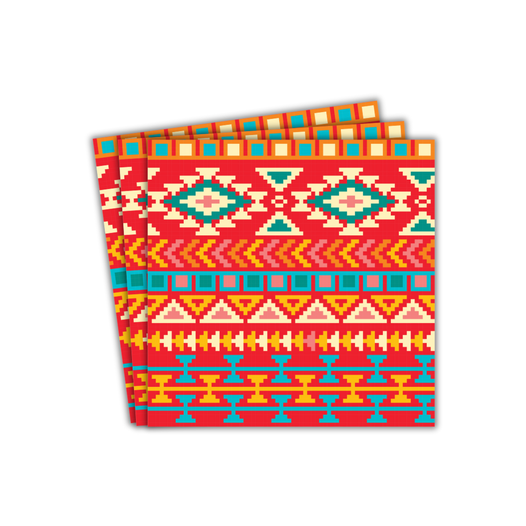 Aztec Party Paper Napkins 20pk Red