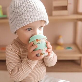 Wild Animal babychino cup with lid and straw