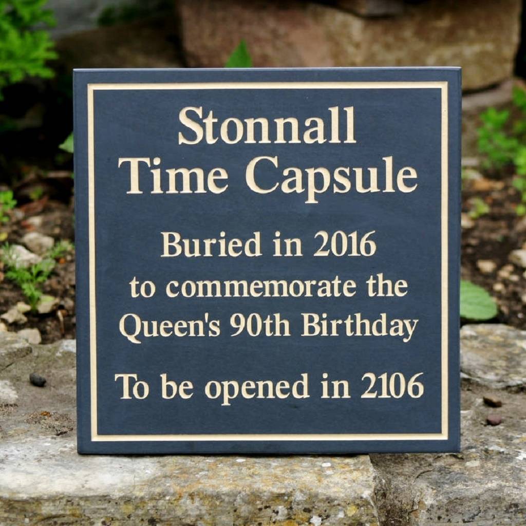 Personalised Time Capsule Plaque, Cream/White  