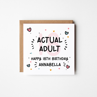 personalised 18th birthday card