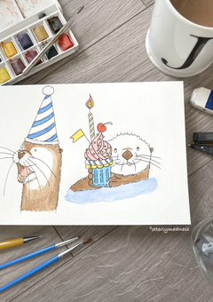 Otter Watercolour Sketchbook