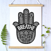 breathe yoga print