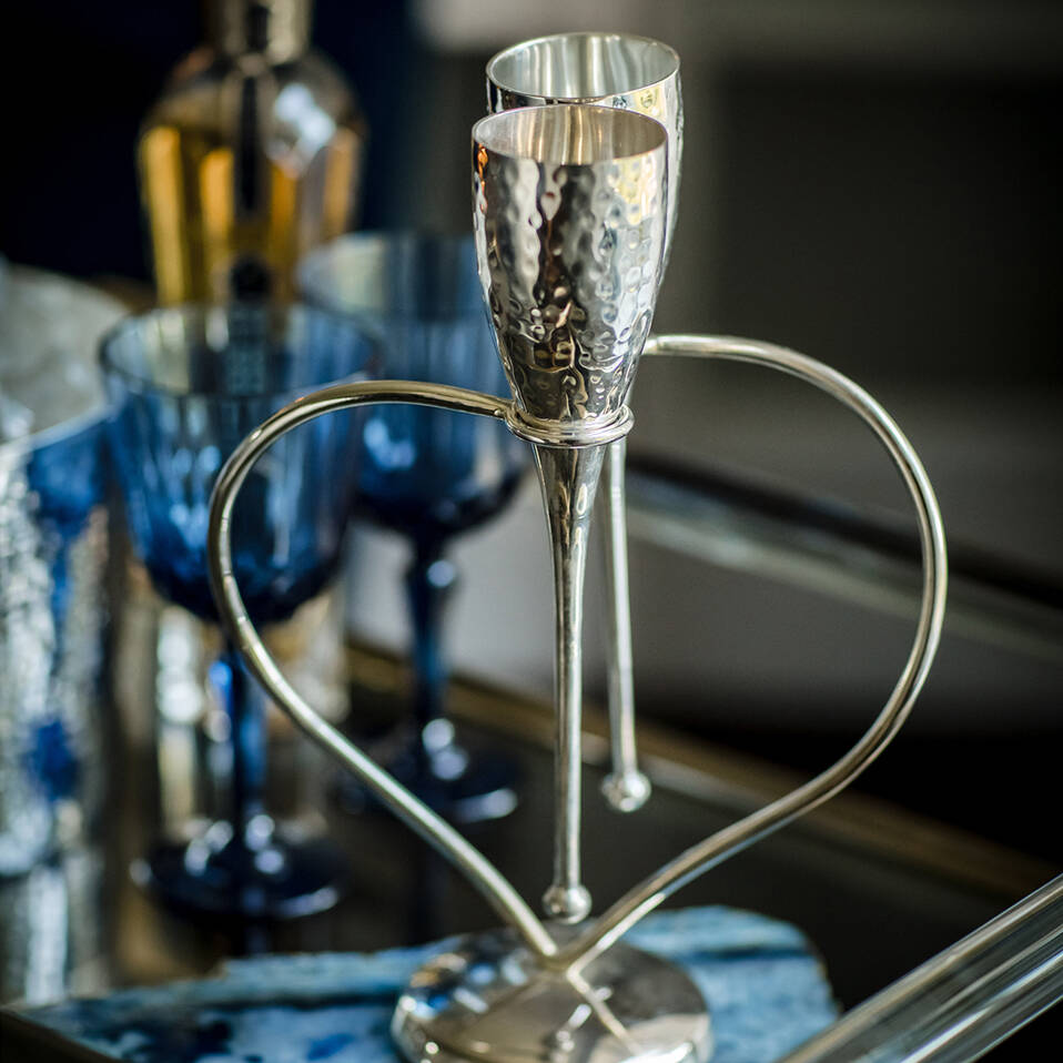 Entwined Heart Lovers' Flutes