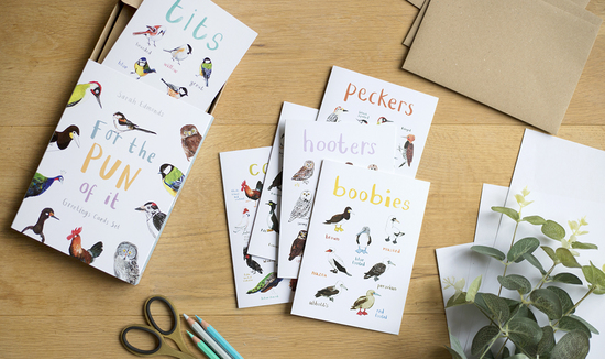 Illustrated Bird Pun Cards
