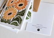 Colourful blooms all year long with Pamela's linocut floral notecards