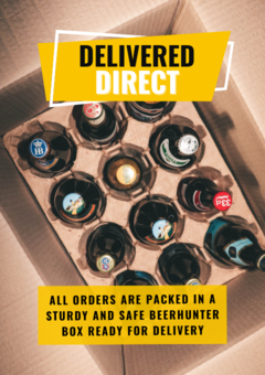 Delivered Direct: All orders are packed in a sturdy and safe Beerhunter box ready for delivery.