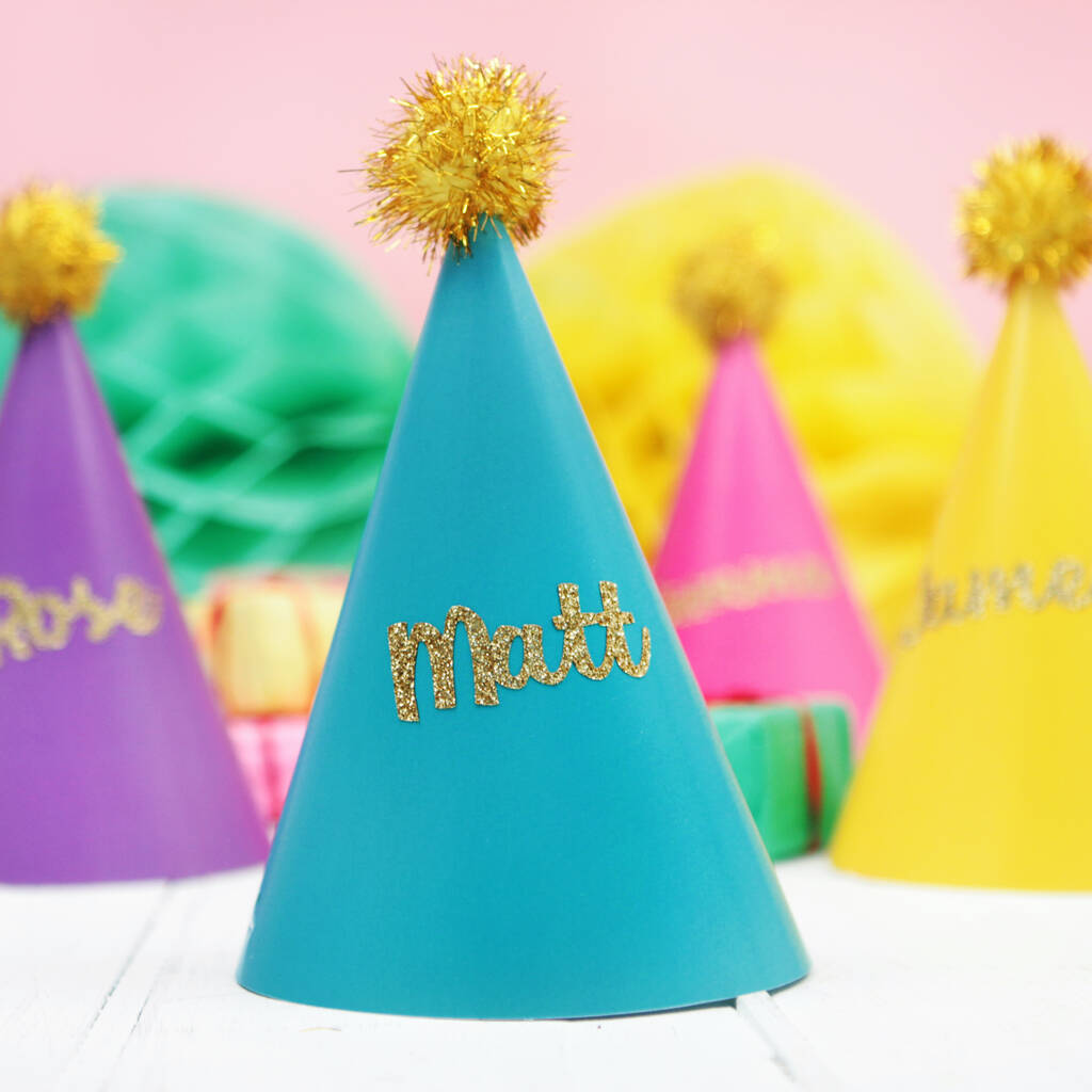 Personalised Colourful Party Hats