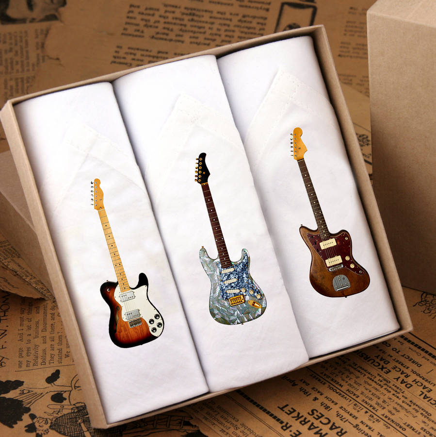 Tamielle Box Of Three Men's Guitar Hankies | 